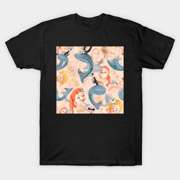 Vintage Ceramic Mermaids T-Shirt by implexity